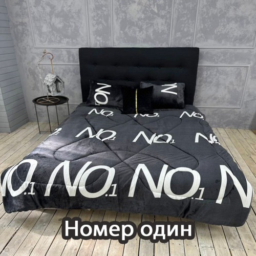 Ковдра-покривало антиалергенна Мікрофібра ворс з малюнком плюс баранчик підкладка