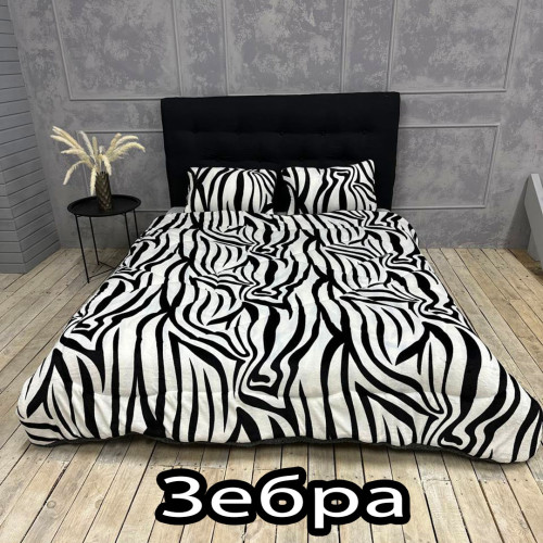 Ковдра-покривало антиалергенна Мікрофібра ворс з малюнком плюс баранчик підкладка