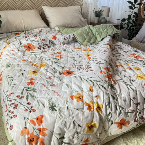 Літня ковдра Лері Макс - Медові квіти (тканина Сатин/наповнювач Холофайбер)